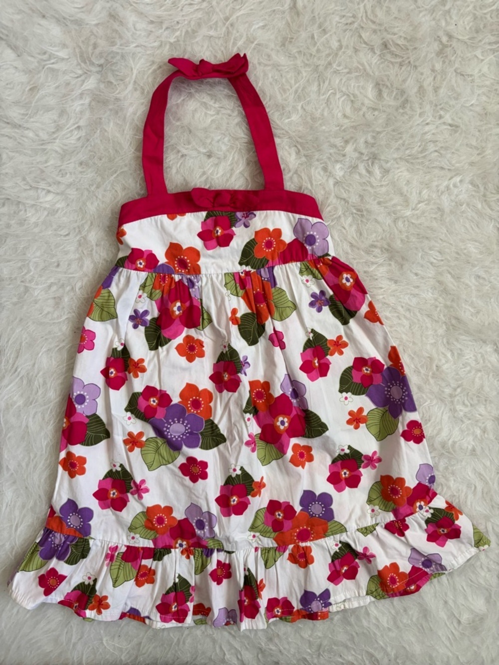 Gymboree Girls Colorful Tropical Floral Halter Sundress